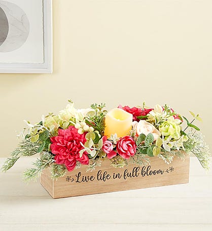 Live Life in Full Bloom Dahlia Centerpiece